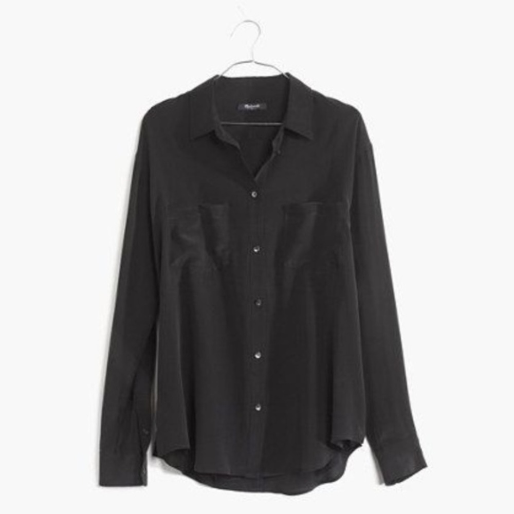 Madewell Silk Spotlight Shirt Size 0
